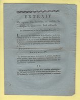 Prefet De La Manche - Extrait - 8 Messidor An 10 - Adjudication De La Perception Des Contributions Directes - Historical Documents