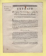 Prefet De La Manche - Extrait - 15 Prairial An 11 - Adjudication De La Perception Des Contributions Directes - Historical Documents