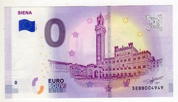 2019-1 BILLET TOURISTIQUE ITALIE 0 EURO SOUVENIR N°SEBB004949 SIENA - Privéproeven