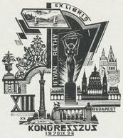 Ex Libris Istvan Réthy (XIII Kongresszus Ex Libris Budapest 1970) K.S. Koslowsky  Константи́н Степа́нович Козло́вский - Ex-libris