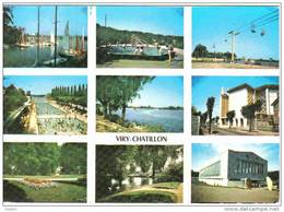 Carte Postale  91. Viry-Chatillon  Piscine Télésiège Plan D'eau Très Beau Plan - Viry-Châtillon