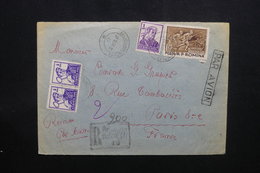 HONGRIE - Enveloppe En Recommandé De Bucarest Pour Paris En 1957, Affranchissement Plaisant - L 53586 - Lettres & Documents