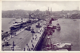 TURCHIA POST CARD SPECIAL POSTMARK ISTAMBUL PONT DE GALATA    (FEB20954) - 1934-39 Sandjak D'Alexandrette & Hatay