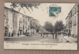 CPA 34 - MONTAGNAC - Rond-Point Et Place De La République - TB PLAN TB ANIMATION CENTRE VILLAGE Oblitération - Montagnac