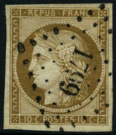 Oblit. N°1 10c Bistre - TB - 1849-1850 Ceres