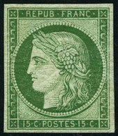 ** N°2e 15c Vert, Réimp - TB - 1849-1850 Ceres