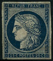 * N°4 25c Bleu, Qualité Standard, Quasi Sans SC - B - 1849-1850 Cérès