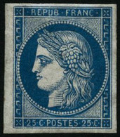 ** N°4d 25c Bleu, Réimp - TB - 1849-1850 Cérès