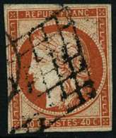 Oblit. N°5 40c Orange, Signé JF Brun - TB - 1849-1850 Cérès