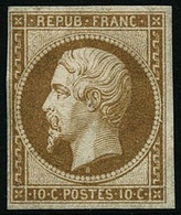 ** N°9e 10c Bistre Réimp - B - 1852 Louis-Napoléon