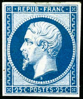 ** N°10c 25c Bleu, Réimp - TB - 1852 Louis-Napoléon