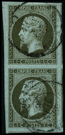Oblit. N°11 1c Olive, Paire Pièce De Luxe - TB - 1853-1860 Napoléon III.