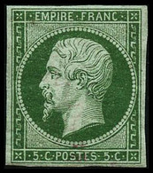 ** N°12 5c Vert, Petites Marges - B - 1853-1860 Napoléon III.