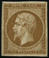 ** N°13A 10c Bistre, Type I - TB - 1853-1860 Napoleon III