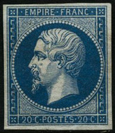 ** N°14A 20c Bleu, Type I - TB - 1853-1860 Napoléon III