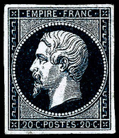 * N°14Ab 20c Bleu Noir, Type I - TB - 1853-1860 Napoléon III.