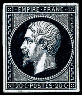 * N°14Ab 20c Bleu Noir, Type I - TB - 1853-1860 Napoléon III