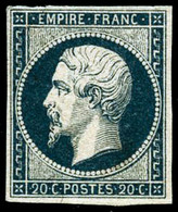 ** N°14Af 20c Bleu Laiteux - TB - 1853-1860 Napoléon III.