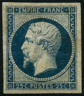 ** N°15 25c Bleu, Signé Calves - TB - 1853-1860 Napoléon III