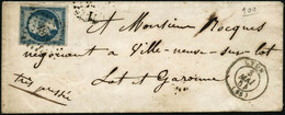 Lettre N°15 25c Bleu S/lettre - TB - 1853-1860 Napoléon III