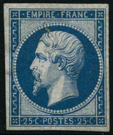 ** N°15c 25c Bleu, Réimp - TB - 1853-1860 Napoléon III