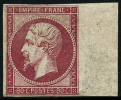 ** N°17B 80c Rose, Petites Marges - B - 1853-1860 Napoléon III