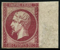 ** N°17B 80c Rose, Petites Marges - B - 1853-1860 Napoleon III