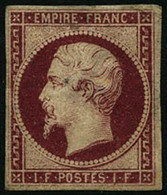 * N°18a 1F Carmin Foncé, Qualité Standard, RARE - TB - 1853-1860 Napoléon III.