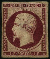 * N°18a 1F Carmin Foncé, Qualité Standard, RARE - TB - 1853-1860 Napoléon III