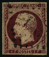 Oblit. N°18a 1F Carmin Foncé, Infime Pelurage - B - 1853-1860 Napoléon III