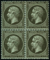 * N°19 1c Olive, Bloc De 4 - TB - 1862 Napoleon III