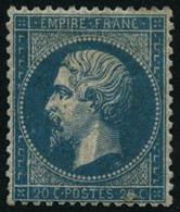 ** N°22 20c Bleu, Pièce De Luxe - TB - 1862 Napoléon III.