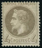 * N°27 4c Gris Quasi SC, Signé Brun - TB - 1863-1870 Napoléon III Lauré
