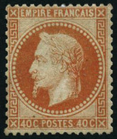 ** N°31 40c Orange, Signé Brun - TB - 1863-1870 Napoléon III Lauré