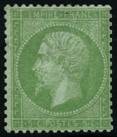 ** N°35 5c Vert-pâle S/bleu - TB - 1863-1870 Napoléon III Lauré