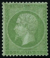 ** N°35 5c Vert-pâle S/bleu - TB - 1863-1870 Napoléon III Con Laureles