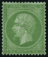 ** N°35 5c Vert Pâle S/bleu - TB - 1863-1870 Napoléon III Lauré
