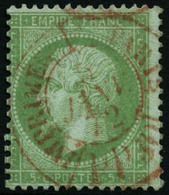 Oblit. N°35 5c Vert Pâle S/bleu, Obl CàD Rouge Des Imprimés - TB - 1863-1870 Napoléon III Lauré