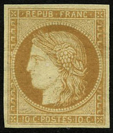 (*) N°36c 10c Bistre (Granet) SG - TB - 1870 Asedio De Paris