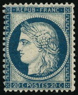 * N°37 20c Bleu - TB - 1870 Siège De Paris