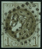 Oblit. N°39Cc 1c Olive Bronze - TB - 1870 Emission De Bordeaux