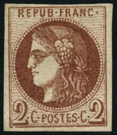 ** N°40B 20c Brun-rouge R2, Signé Roumet - TB - 1870 Emission De Bordeaux