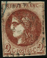 Oblit. N°40Ba 2c Rouge Brique - B - 1870 Emission De Bordeaux