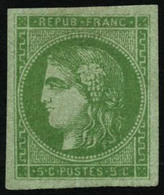** N°42B 5c Vert-jaune, R2 - TB - 1870 Ausgabe Bordeaux