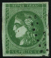 Oblit. N°42Bb 5c Vert-émeraude Foncé - TB - 1870 Emission De Bordeaux