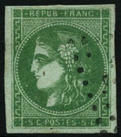 Oblit. N°42Bb 5c Vert-émeraude Foncé - TB - 1870 Uitgave Van Bordeaux