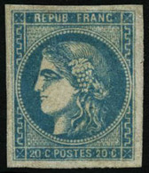 ** N°46B 20c Bleu, Type III R2 - TB - 1870 Emission De Bordeaux