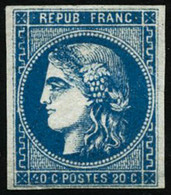 ** N°46B 20c Bleu, Type III R2 - TB - 1870 Emission De Bordeaux