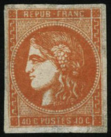 ** N°48 40c Orange, Signé Roumet - TB - 1870 Emission De Bordeaux