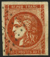 Oblit. N°48a 40c Orange Vif - TB - 1870 Emission De Bordeaux